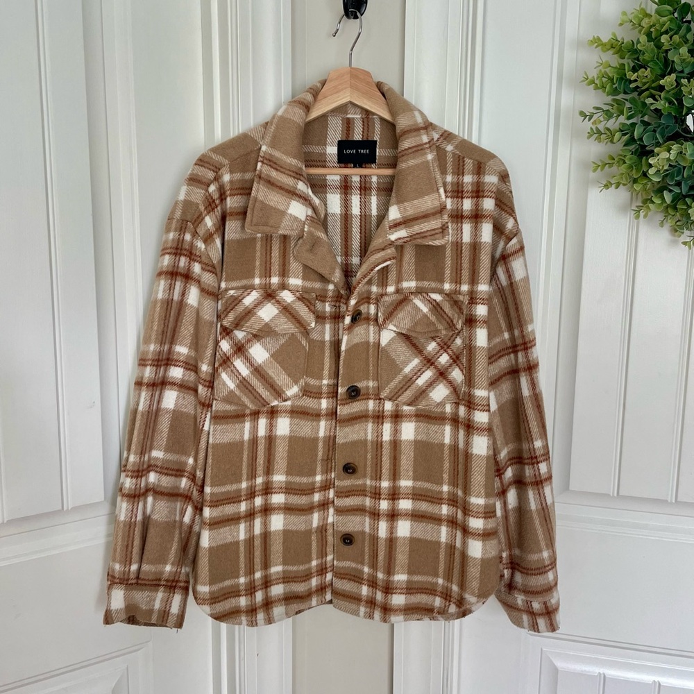 Love Tree Plaid Shacket/Jacket - image 1